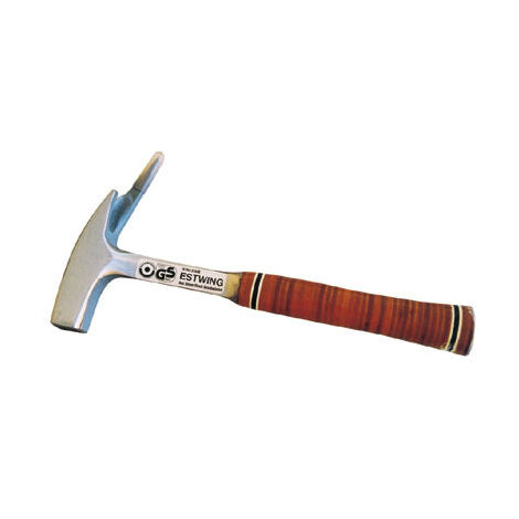 Freund – Marteau de charpentier 950 g – Manche cuir ergonomique – Acier inoxydable avec porte-clous magnétique – Pour clouage précis