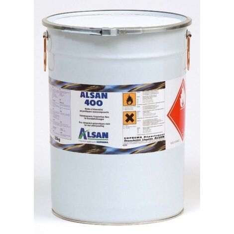 Soprema – Résine polyuréthane ALSAN 400 5kg – Étanchéité sous protection lourde – Application en 2-3 couches – Système d'Étanchéité Liquide