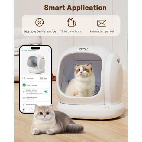 EcopetBox Lot De 6 Bacs à Litière Ouverts à Bord Haut - Bac à Litière