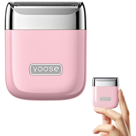 Rasoir électrique Yoose pour femmes,tondeuse corps et maillot en alliage IPX7,USB-C,sabot de rasage,modes de rasage multiples,Rose (1/5)