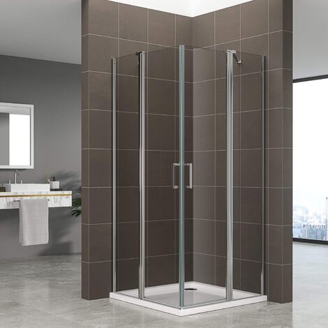 Duschbär Duschkabine in der Höhe 180 cm, Eckeinstieg aus 6 mm durchsichtigen ESG - Sicherheitsglas DGK70 75x90 cm (1/5)