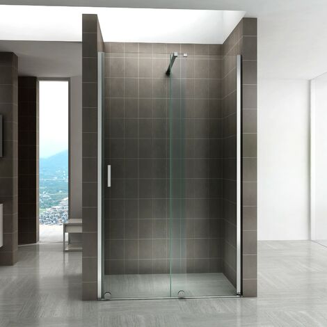 i-flair Schiebetür Duschabtrennung NADINE 160x200 cm für Duschnische Duschtür Nischenschiebetür in Chrom 8mm ESG Sicherheitsglas Klarglas