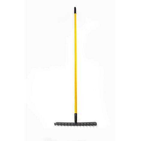Râteau de jardin 14 dents en acier trempé – Manche en fibre de verre léger – Dimensions 150 x 40 x 8,6 cm – Pour briser les mottes et affiner le sol - SOL 150 X (1/5)