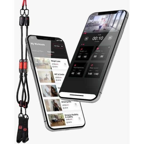 Set de bandes de résistance connectées - HyGear 1 - Application 200 programmes d'entrainements (1/5)