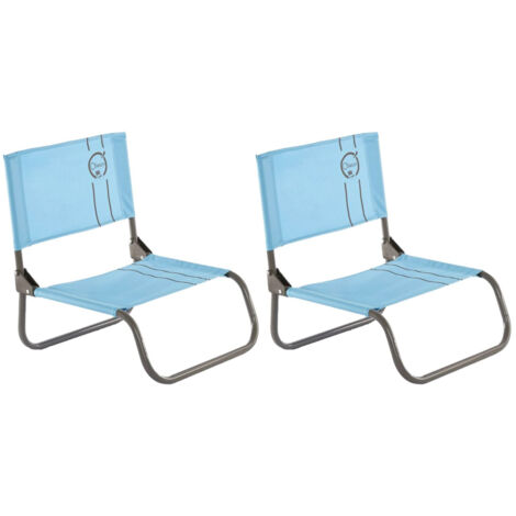 Lot de 2 chaises cale-dos de plage 1 pliure - O'Beach - Dimensions : 40 x 50 x 45 cm (1/4)