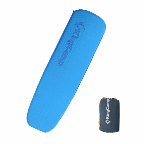 Tapis de camping autogonflant - Kingcamp - Bleu - 183 x 51 cm (1/4)