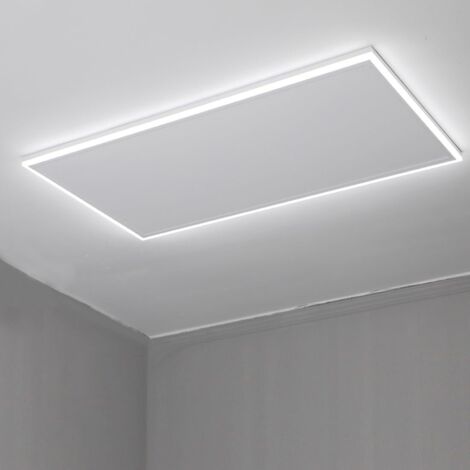 Infrarotheizung Deckenmontage 700 Watt, Infrarot Deckenheizung mit LED Licht Beleuchtung, Infrarotheizung Decke mit Thermostat Fernbedienung, Elektroheizung Heizplatte Heizpaneel Heizkörper