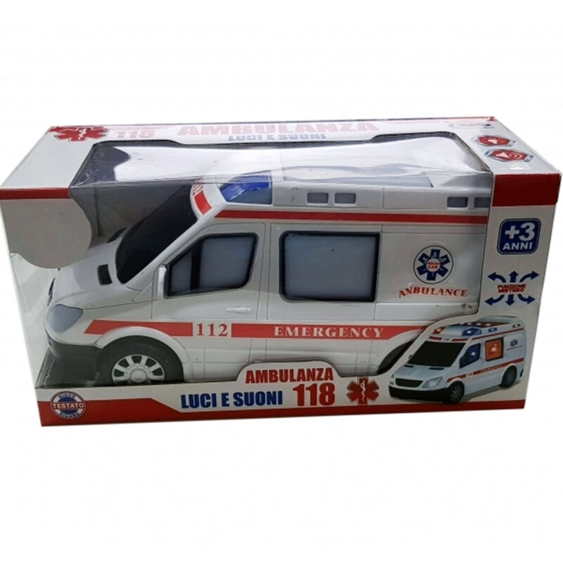 Ambulance Jouet Avec Lumières Sons Sirènes Portes Et Toit