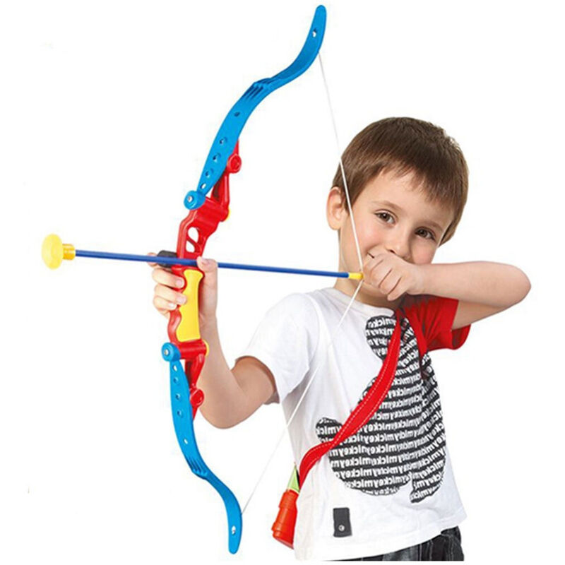 Lot Arc Et Flèches Pour Enfants – 52 Cm – Tir à L'arc Recourbé – Cadeau – Neuf