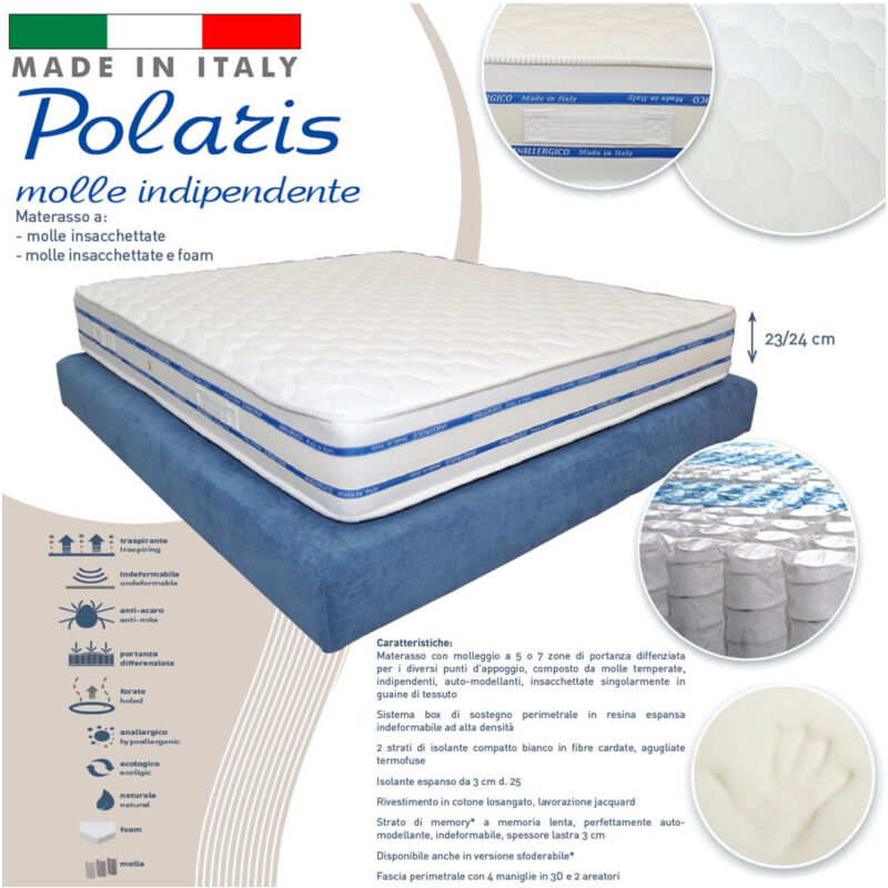 PFM HOME - Surmatelas 130 x 190 cm – En mousse élastique ergonomique – Avec housse en microfibre amovible et hypoallergénique – Technologie FüllPro+ innovante
