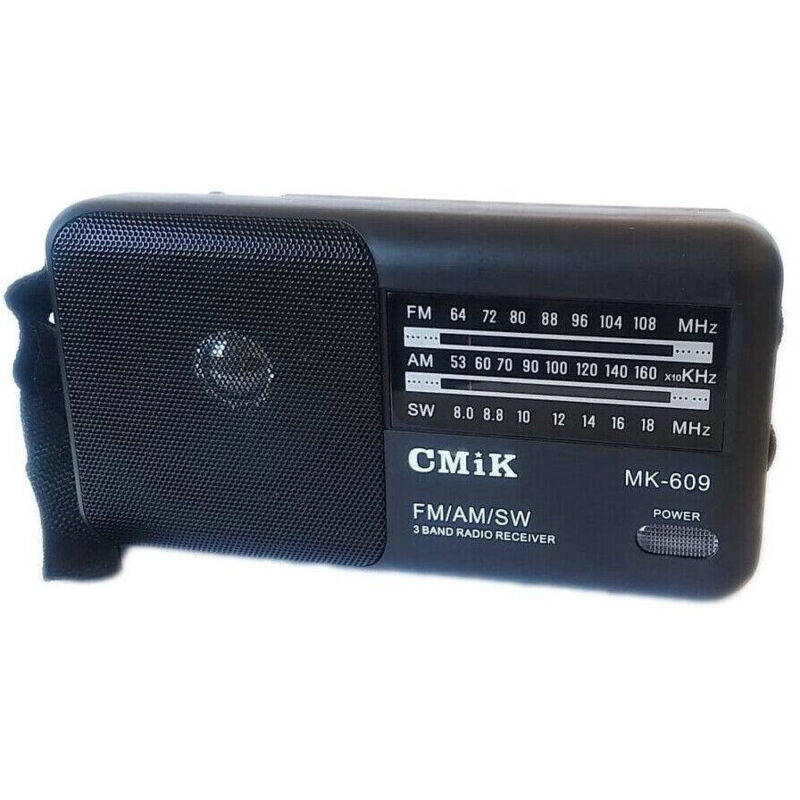 Mini Radio Radiolina Portable FM – Vintage, Avec Antenne Et Jack 3,5 Mm, Grise