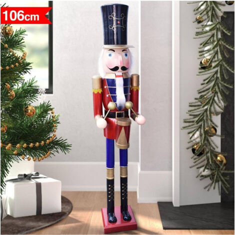 Soldat Casse-noix En Bois Hauteur 106 Cm Décorations De Noël (1/2)