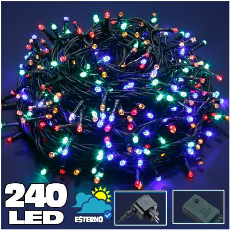 Catena Luminosa Led Luminosa Natalizia 240 Led Multicolor Avec 8 Jeux (1/2)