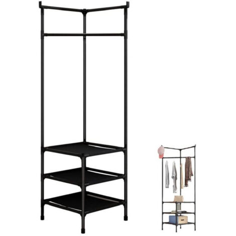 Porte-manteau D'angle En Métal Organisateur De Vêtements Rétro Présentoir (1/5)
