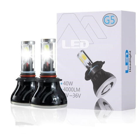 Lampade Led Fari Ricambio Kit H4 6000k G5 4000 Lumen Kit Canbus 40w (1/2)