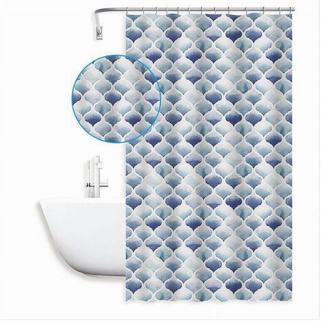 ASDCXZ Tenda da doccia verde, 180 x 200 cm, moderna, beige, verde, motivo giunto, impermeabile, in tessuto, lavabile, in tessuto di poliestere, per