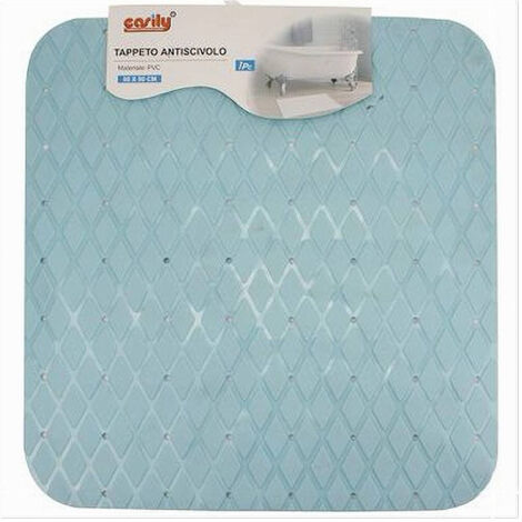 Tapis De Bain Et Douche Antidérapant En Pvc 50x50cm 79730 Bleu (1/2)