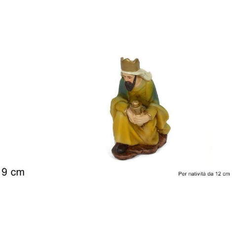 Statuina Gaspare 9 Cm Per Presepe In Resina Decoro Natale Natalization ' (1/2)