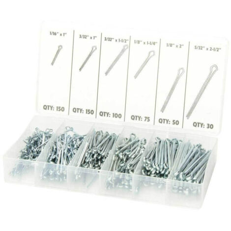 Set Assortiment 555 Pièces Goupilles Fendues Différentes Tailles (1/2)