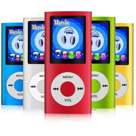 Lecteur MP4 8Go lecture audio et video, Radio FM, Bluetooth V4,0, Podomètre noir