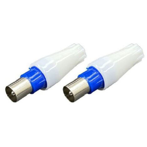 Set 2 Connecteur Caux Antenne à épingle Mâle à épingle Coaxial (1/2)