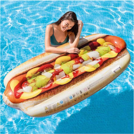 Matelas Gonflable île Hot-dog Pvc Piscine 108 X 89 Cm (1/5)
