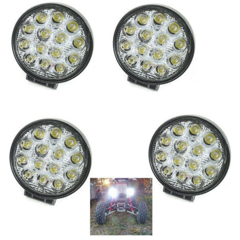4x 42w Led Luce Faro Lampada Da Lavoro Faretto Auto Barca Camion Klw Suv 12v 24v (1/2)