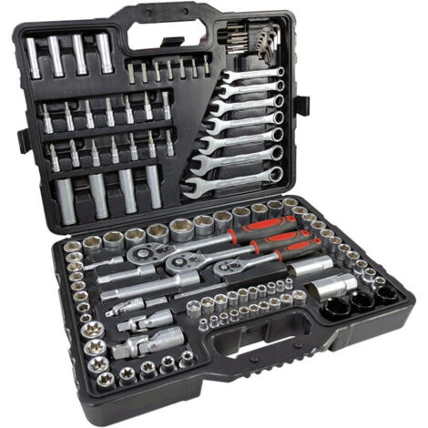 Clé à Douille à Cliquet Set De 120 Pièces Douilles Vanadium En Coffret (1/4)