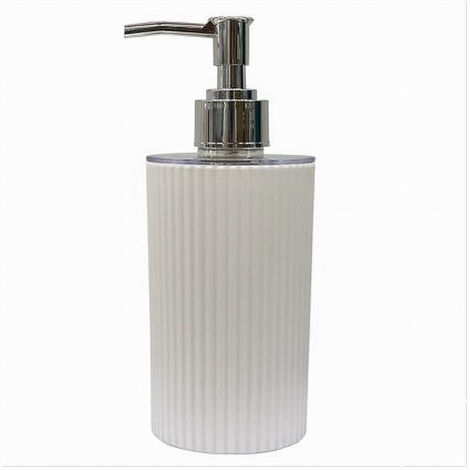 Dispenser Sapone Liquido Lavandino Bianco Rigato Accessorio Arredo Bagno 79161 (1/3)