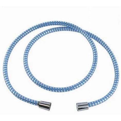 Tubo Ricambio Laccio Flessibile Doccia 1.5 Mt Laccio Pvc Rivestimento Blu 87296 (1/2)