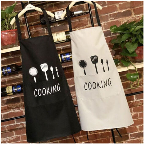 Tablier De Cuisine En Tissu Avec Poche Et Lien à Crochets Maison Bar Chef Bbq Traiteur (1/5)