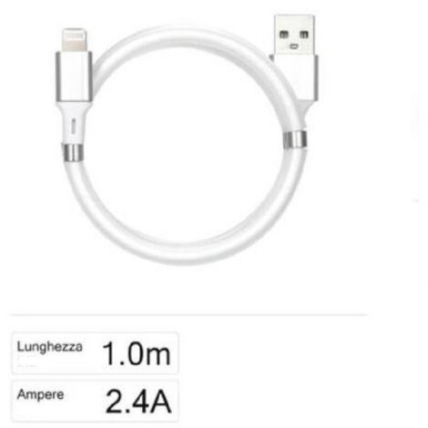 Transfert Usb Cable Ricarica De Lumière 2.4a 1mt Iphone Ipad F-ip028
