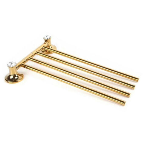 Porte-serviettes 4 Tiges Support Mural Salle De Bain Or Dgo-112 (1/2)