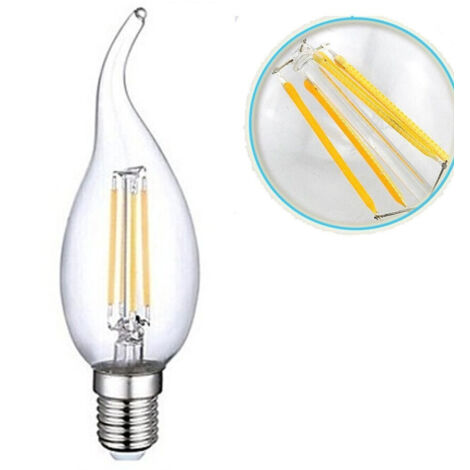 Ampoule Led 4w E14 Cold White Flame Windstop Filament (1/2)