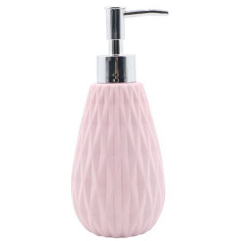 Dispenser Per Sapone Liquido Rosa Lavorato Accessorio Per Arredo Bagno 79946 (1/2)