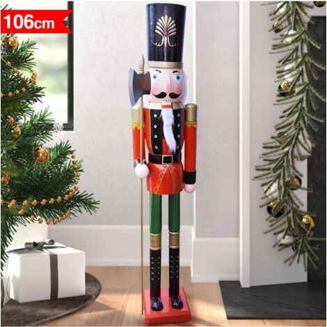 Soldat Casse-noix En Bois Hauteur 106 Cm Décorations De Noël (1/2)