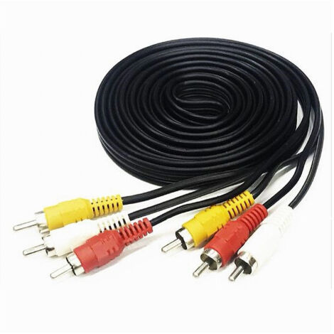 3m Audio Video Analogique Extension Cable 3 Rca-3rca Male Stereo Dvd Tv Pc (1/2)