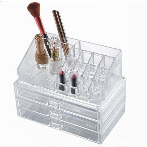 Organisateur Transparent 3 Tiroirs Pour Bijoux Tricks Cosmétiques Maquillage 10254 (1/3)