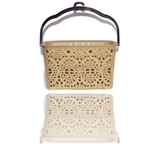 Panier à Pinces à Linge En Plastique Coloré Avec Effet De Broderie (1/2)