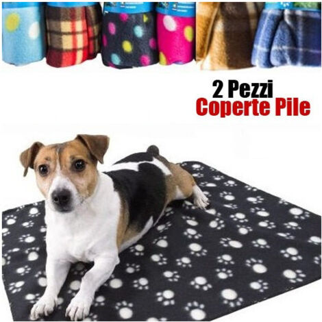 2x Couverture Polaire à Carreaux Pour Chiens Chats 80x120cm Housse De Canapé Couleurs Variées (1/2)