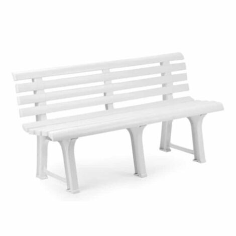 Panchina By Giardino Panca In Resina By 3 Possible Bianco 145x49x74 Cm 020363 (1/5)