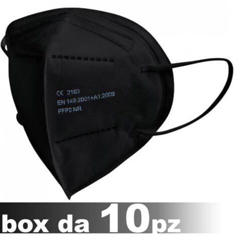 Masques De Protection Ffp2 Certifiés Ce Inail Sans Masque à Valve Noir (1/3)