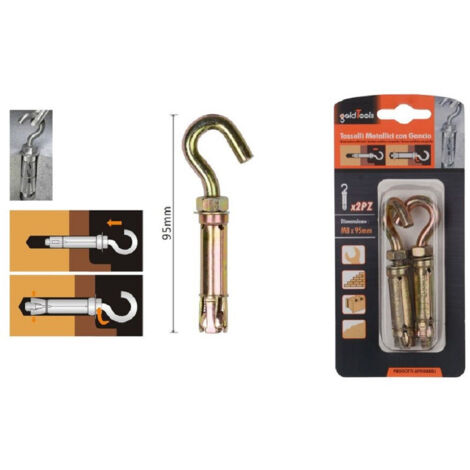 Set 2pz Metal Tassells With Bulloni Gancio M8x95mm (1/2)