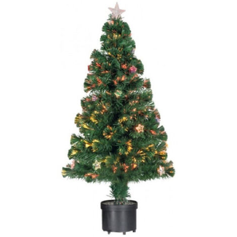 Arbre De Noel Fibre Optique Etoiles 60cm 60 Pointes 9 Etoiles Couleur Vert (1/2)