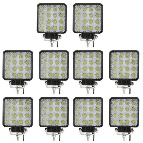 Spot Led Additionnel Pour Voiture Bateau Camion Set De 10pcs 48w Lamp 12-24v (1/5)