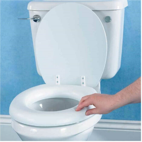 Housse De Siège De Toilette Siège Souple Taille Universelle Blanc (1/3)