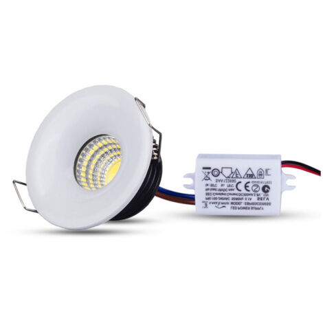 Mini Led Cob 3w Spot Encastré 40mm Avec Ressort Lumière Chaude Ou Froide