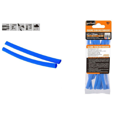 Set 10 Pz Guaine Termorestrings Blu 5 X 120 Mm For Cavis 57078 (1/2)