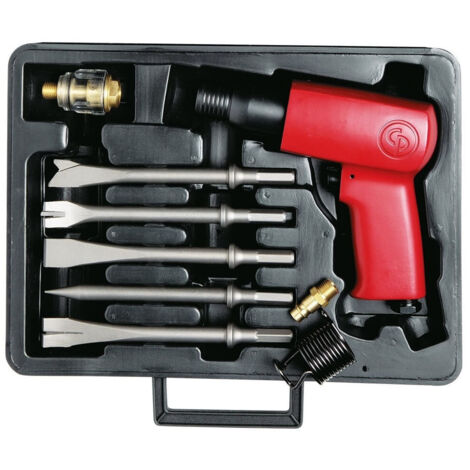 Scalpellatore Ad Aria Martelletto Pneumatico Completo Di 5 Scalpelli Demolitore (1/3)