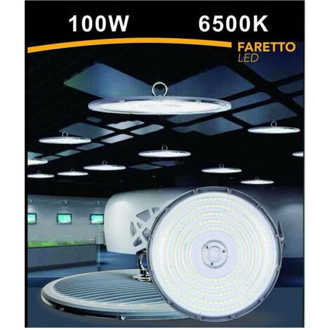 Faro Led Slim Industriale 100w Ufo Lampada Riflettore Ip65 Luce Fredda He02-100w (1/5)